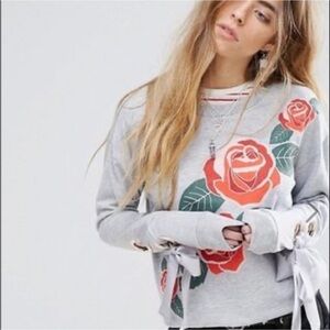 MinkPink Beauty and the Beast Romantic Rose Sweatshirt